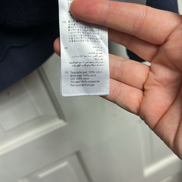 🚨Sandro Luxury BIG LOGO UNIVERSITY VINTAGE BLUE SWEATSHIRT size 2 - Picture 4 of 11